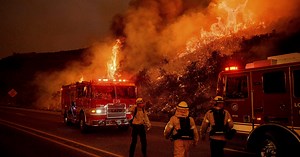 Wildfire near Santa Barbara threatens thousands of homes, rages out of control