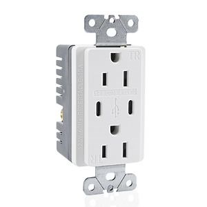[Hot Item] Universal Outlet Us Standard Wall Socket Dual Type C Port Socket