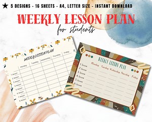 Weekly Lesson Plan | Lesson Plan | Printable Lesson Plan | Lesson Plan Template | Daily Lesson Plan | Lesson Plan Sheet | Lesson Schedule - Etsy