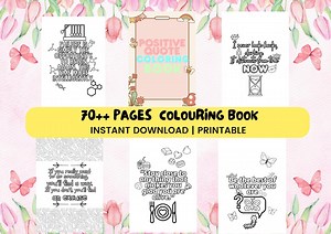 70+ Easy Cute Kawaii Coloring Pages for Adult, Kids, Toddlers, Students Coloring Book Simple Positive Quotes Coloring Pages Printable - Etsy