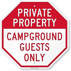 SmartSign "Private Property - Campground Guests Only" Sign | 18" x 18" Aluminum, Made in USA