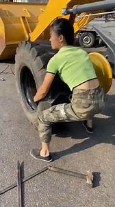12K views · 584 reactions | Puncture Wheel Loader Tire Inner Tube Repair! | Mechanic Mia | Facebook