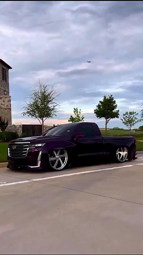 2.7K views · 68 reactions | Yes  or no  to this custom/slammed Cadillac Escalade truck?! (: @socal_trucks on IG) #gm #generalmotors #caddy #cadillac #escalade #cadillacescalade #cadillactruck #truck #trucks #slammed #lowered #gmc #sierra #gmcsierra #regularcab #singlecab #sporttruck #trucklife #chevy #chevrolet #silverado #chevysilverado #gmctruck #gmctrucks #chevytruck #chevytrucks | General Motors Jeff | Facebook