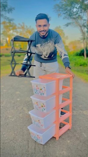 Smile 4 Compartment plastic drawer storage unboxing 😀🔥|| #shortsfeed