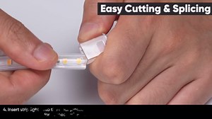 Shine Decor LED Strip Light Super Bright 24000LM, Plug&Play 120V Driverless Easy Wiring, Flicker Free Weatherproof for Outdoor Indoor, Min. 3.9” Cuttable Stickable, 2800K Warm White 98FT ETL Listed