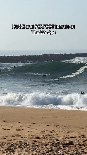 Some pretty crazy waves down at the wedge! The shorebreak here is nut... #foryou #fyp #explorepage #art #travel | Shovon Patton