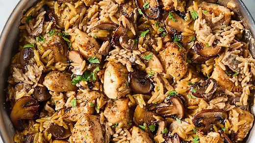 Chicken Marsala Orzo Is The Ultimate 1-Ingredient Upgrade