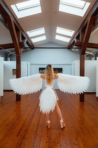 White Bird Wings Costume With Tail: Flexible Cosplay Angel Wings - Etsy