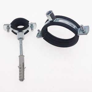 [Hot Item] Heavy Duty Adjustable Pipe Bracket Clamp with Screw & Expansion Tube, Wall Ceiling Mount Combination Thread M8/M10 Metal Pipe Clamps