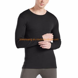 [Hot Item] Mens Thermal Underwear Shirt Merino Wool Base Layer