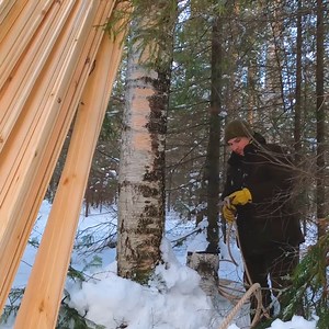Amazing a frame hut in the forest red beast with us survival with comfort.#bushcraft #adventure #outdoors #survival #camping #cabinlife #cabincrew #wilderness #logcabin | Mountain Cabins