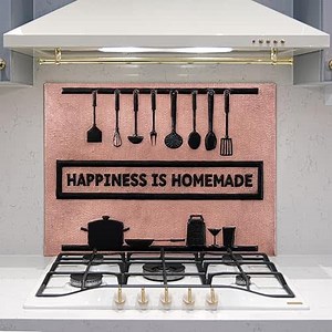 Kitchen Backsplash, Personalized Copper Backsplash, Custom Copper Backsplash Panel, Handmade Copper Backsplash Tile, Indoor Outdoor Wall Decor (Copper&Black)