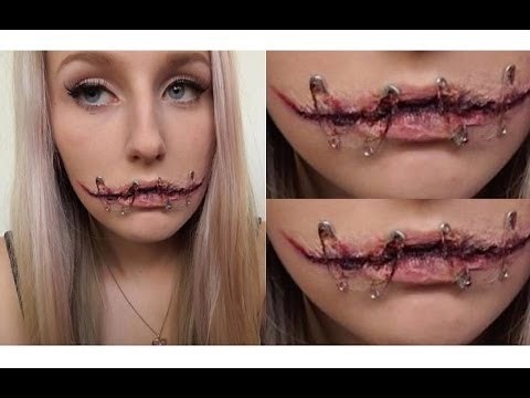 Silenced Halloween Tutorial - Gory Stitched Up Mouth