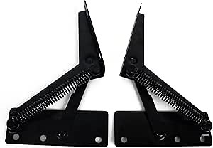 Foldable Lifting Bracket (1 Pair) 80-Degree Sofa Spring Hinge Connects and Supports The Storage Box Sofa Bed Cabinet (Black)