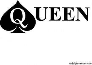 Queen of Spade Tattoo - QoS - Schoppenkoningin - Verwijderbare tatoeages - Plak... | bol
