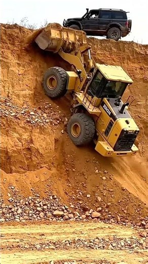 Massive Earthmoving Power! Excavator & Loader Tackle Huge Dirt Pile 🏗️