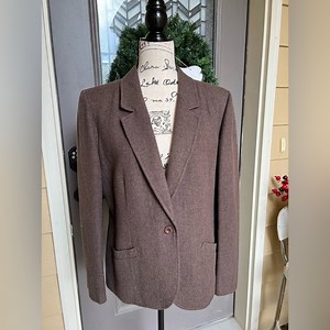 Pendleton Vintage Wool Blazer. Brown. Single Button. Miss Pendleton 1980s