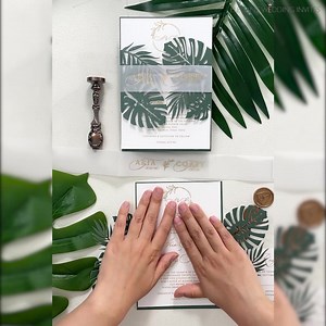 DIY your own laser cut wedding invitations with a tropical twist  Get creative with your wedding invites and add a touch of the tropics with these beautiful palm tree laser cut designs  Whether you're planning a beach wedding or simply love the natural look of greenery, these invitations are sure to impress.#DIY #lasercutweddinginvitation #greenery #palmtreelasercut | ElegantWeddingInvites | Facebook