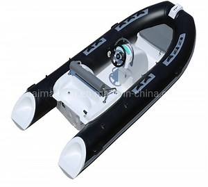 [Hot Item] Best Seller 12.8 Feet 3.9m FRP Rigid Hull Inflatable Tube Boat Short-Sea Fishing Boat High Speed Sport Boat Marine Rescue Boat Nawhal Inflatable Boat Rib Boat