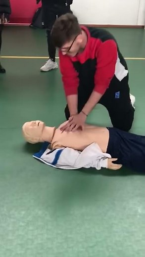 I slap the dummy during CPR lesson
