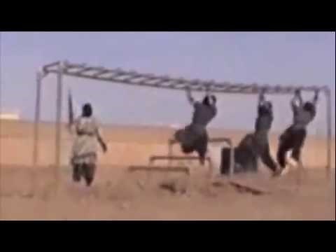 I put Spongebob music over Isis climbing monkey bars