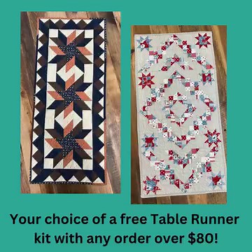 Join us for an EGG-CITING Shop Hop Event, March 21st to 23rd! Don't miss out on special deals and spring savings throughout the store. Receive a free mini Moda charm with a purchase of $10 or more. Choose a free table runner kit with a purchase of $80 or more. With orders of $100 or more you will also receive a free Winter Manor book by Doug Leko. Free items are available with online purchases as well as in store purchases. Add a touch of charm to your Easter festivities. Whether you're looking 