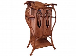 Art Nouveau Furniture - Armoire or Small China Cabinet or Cupboard or Bar Cabinet - Etsy Australia