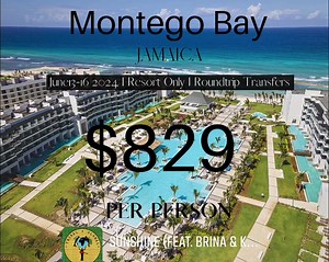 Dates: June 13-16, 2024 All Inclusive 5 ⭐️ Resort: Ocean Eden Bay...