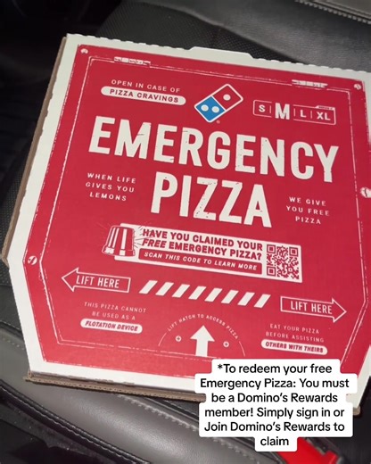 Fellas, allow Dominos to cover for you in those emergency situations to keep your wife happy! Order now on dominos.com & receive a free Emergency Pizza within 30 days! (must be a Dominos Reward member) Braden Galloway #dominospartner #ad | Domino's Pizza