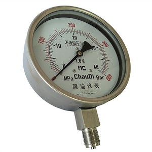 [Hot Item] Stainless Steel Diaphragm Bourdon Tube Pressure Gauge 0-100MPa Flue Gas Pressure Gauge