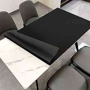 Zinkooat Table Top Protector for Dining Room Table - Can Be Used On Both Sides Waterproof and Easy to Clean Good Flatness(Black+Black 44x84)
