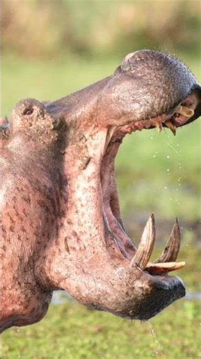 صوت فرس النهر في الطبيعة #animalsounds