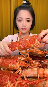 14K views · 553 reactions | Most Tasty Steamed Red Lobster with Spicy Sauce Mukbang Challenge | Yi Eating | Facebook