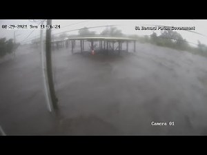 Time-lapse shows storm surge caused by Hurricane Ida in Louisiana