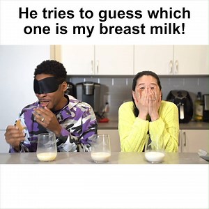 Can he guess which glass is breast milk blinded? | Slice n Rice