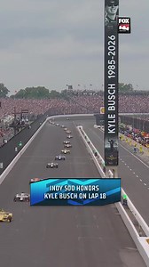 Kyle Busch Tribute at Indy 500 — Lap 18 Yard of Bricks