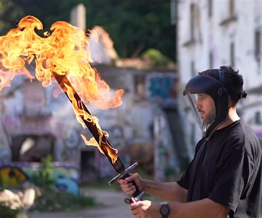 Making a Flaming Sword from Porous Metal