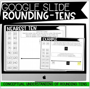 Digital Math//Number Sense Rounding Activity//Google Slides//DISTANCE LEARNING