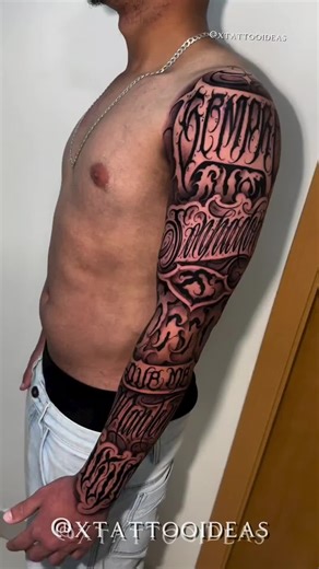 Creative Lettering Tattoo by Gold Letters