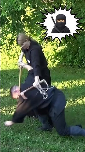 NINJA WEAPONS TRAINING 🥷🏻 How To FIGHT with KUSARIGAMA: Ninjutsu Hidden Strike #Shorts