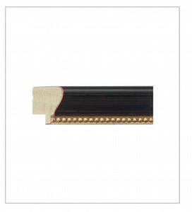 Distressed Black Picture Frame With Gold Bead Edge - Etsy UK