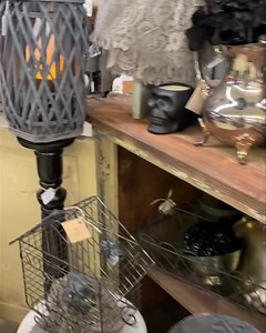 Gray Lanterns with battery operated/remote flickering lights..$25 each | The Primitive Barn | Facebook