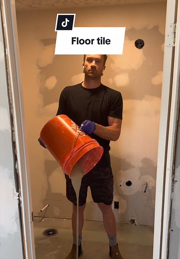 Tiling the Bathroom Floor: Ready for Grout