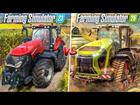 Fs23 vs Fs25 | Graphics Comparison Gameplay | Timelapse |