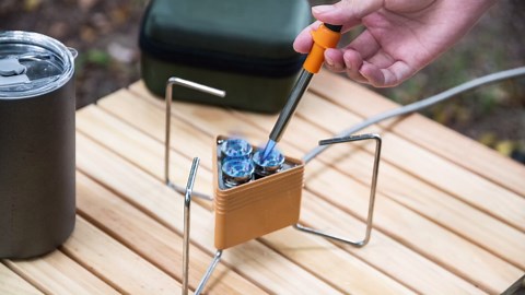 Foldable Stove Camping Stove: 8000W Portable Propane Stove Mini Gas Cooking Stove Backpacking Stable Support Wind-Resistance Hiking Stove for Camping Picnic Outdoor(Purple)