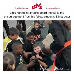With encouragement, instruction, and lots of love, he overcame his struggle and advanced #pauseandlove #lovebutton⁣⁣ ⁣⁣ #feelgood #upliftingvideo #happynews #goodnews #happyvideo #feelgoodvideo | Love Button Global Movement