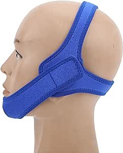 Anti Snoring Chin Strap for CPAP Users, Mouth Breather, Sleep Aid That Stops Men and Women, Snore Relief Jaw Support, Device, Comfortable & Adjustable(Blue)