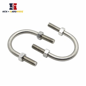 [Hot Item] Hot DIP Galvanized U Bolt Sizes Auto Part Trailer U-Bolt Nut Pipe Clamp High Strength 316 Stainless Steel Square U Bolt