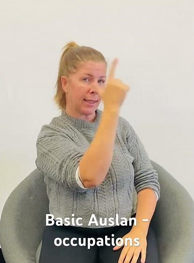 Basic Auslan - occupations- teach by Deaf Auslan tutor Amy 🧑‍🍳👩‍🔬👩‍💼👨‍🚒 #auslan