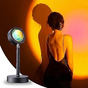 Sunset Projection Led Lamp, 180 Degree Rotation Rainbow Projection, Night Light Projector, Romantic Decor for Home, Party, Living Room, Bedroom (Sunset Lamp)